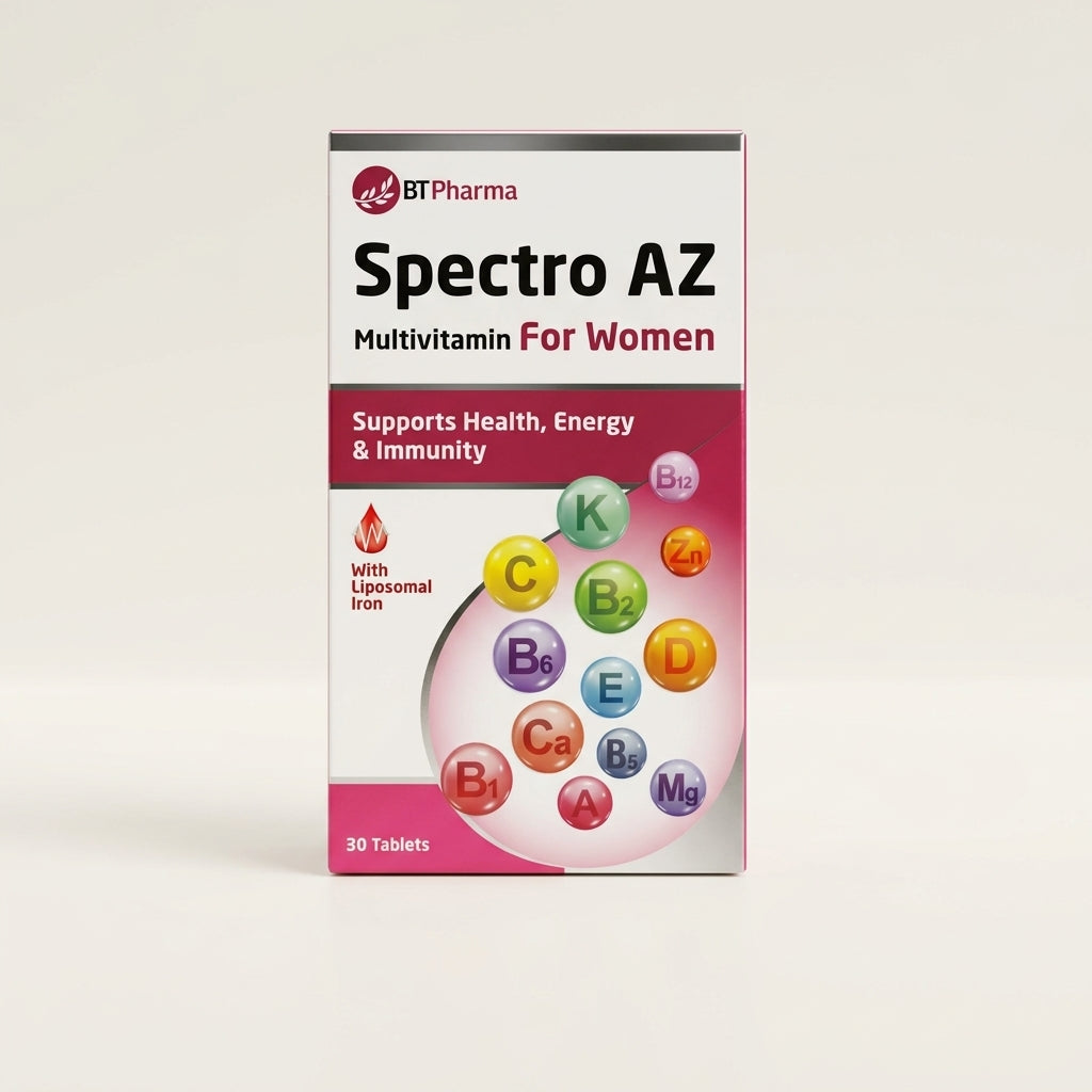 Spectro AZ for Women - حبوب ملتي فيتامين ومعادن للنساء لدعم الصحة والطاقة والمناعة (30 قرص)