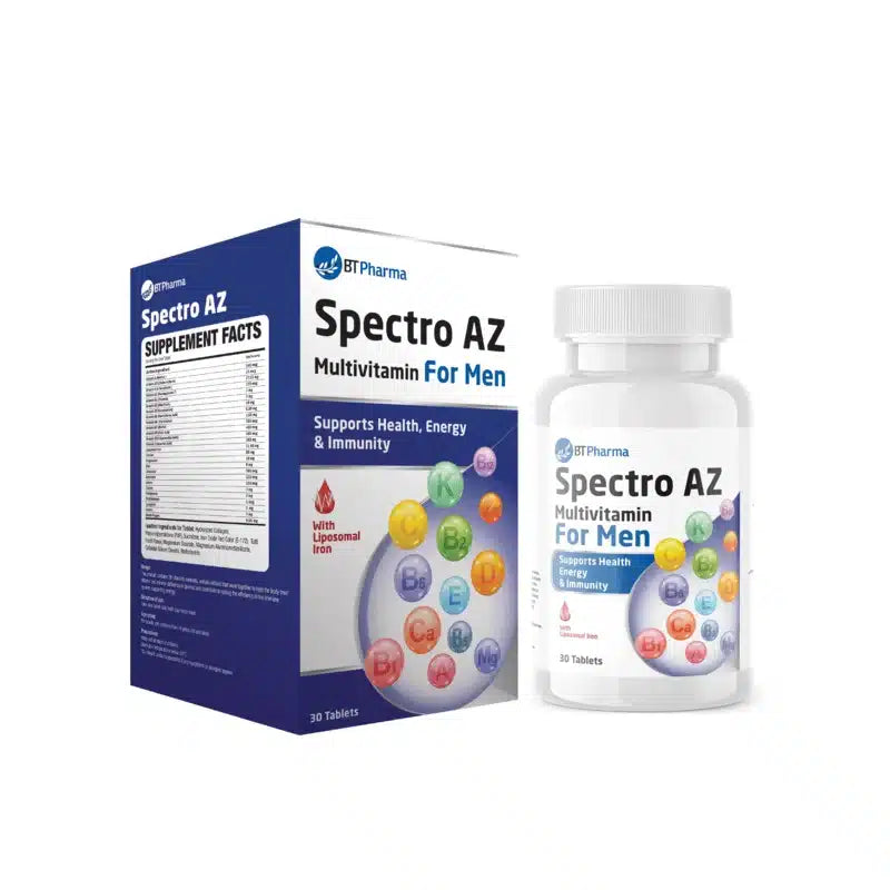 Spectro AZ for Men - حبوب ملتي فيتامين ومعادن للرجال لتعزيز الطاقة والمناعة (30 قرص)