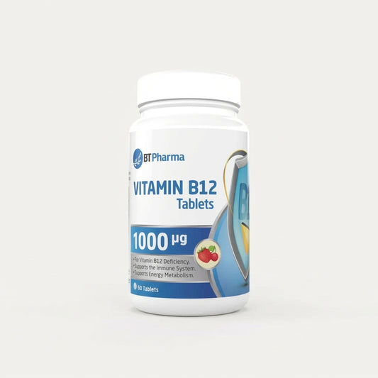 Vitamin B12 - فيتامين الأعصاب والطاقة ألف ميكروغرام (60 قرص)