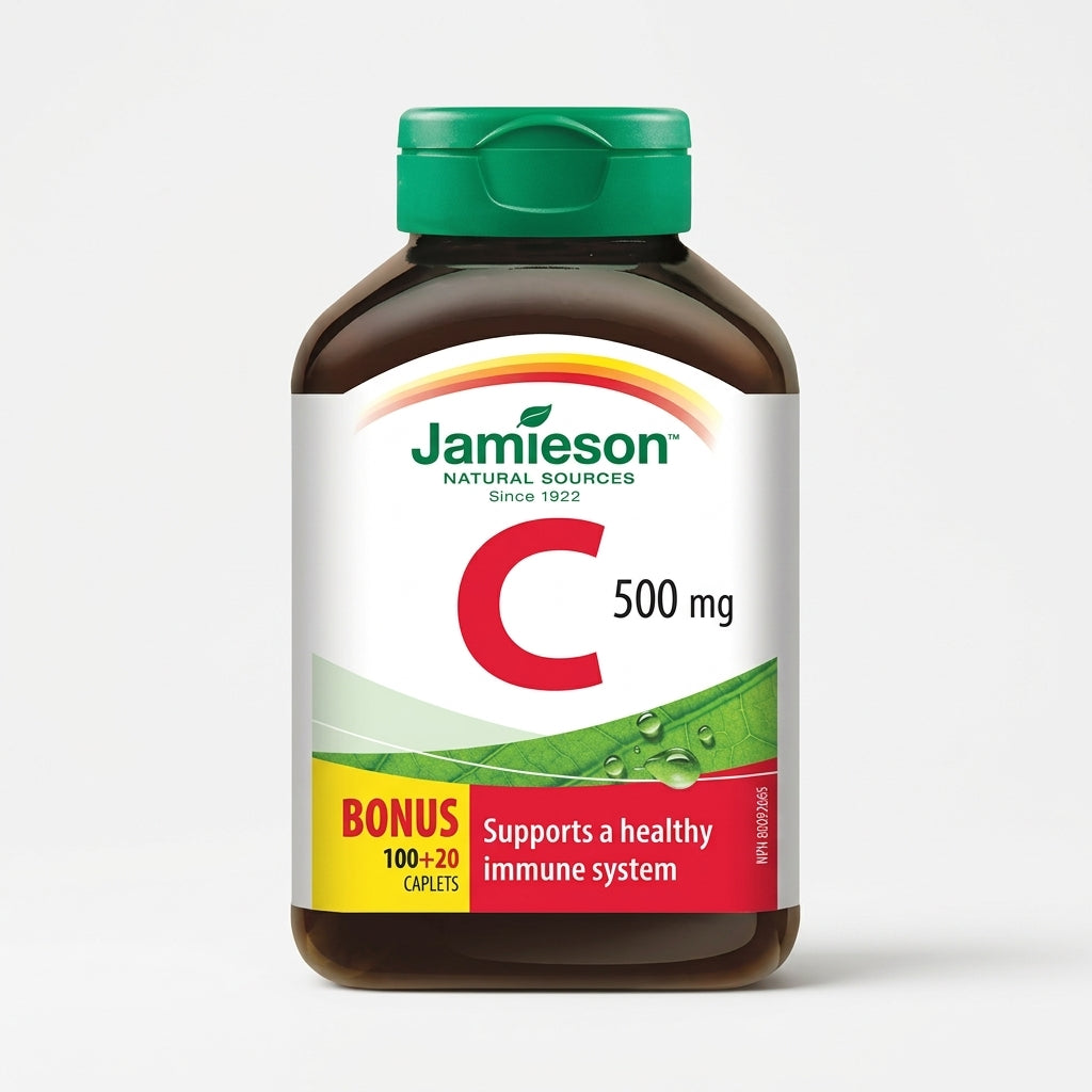 Jamieson - حبوب فيتامين سي لدعم وتقوية المناعة 500 ملغ (120 قرص)
